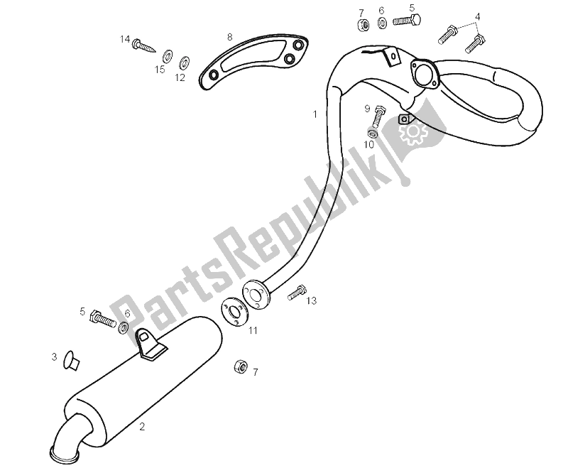 Toutes les pièces pour le Unité D'échappement du Derbi Senda 50 SM X Race E2 2A Edicion 2004