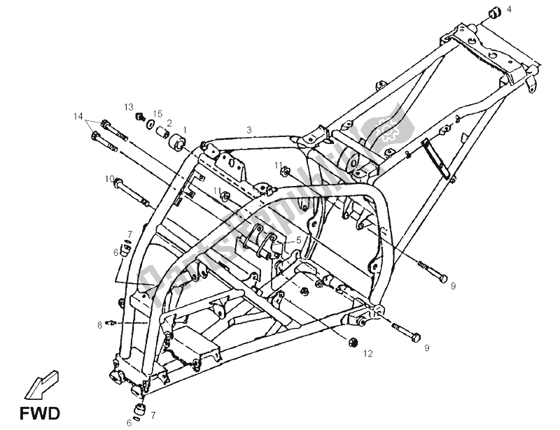 Tutte le parti per il Cavalletto Centrale del Derbi DXR 250 CC 2004