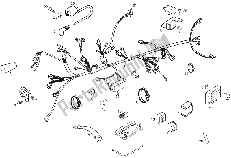Toutes les pièces pour le Système électrique du Derbi Senda 125 R 4T E2 Baja 2006
