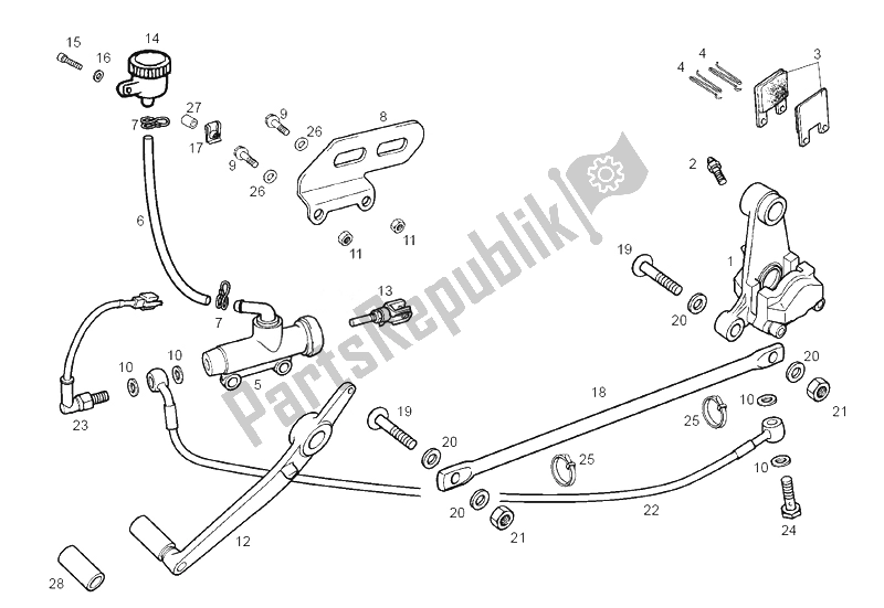 Alle onderdelen voor de Achterrem van de Derbi GPR 50 R E2 Replica 2 VER 2008