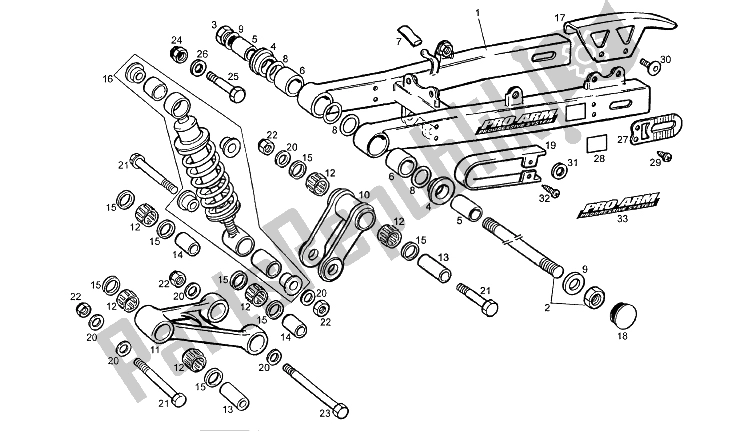 Toutes les pièces pour le Bras Oscillant - Amortisseur du Derbi GPR 50 R Export 1997