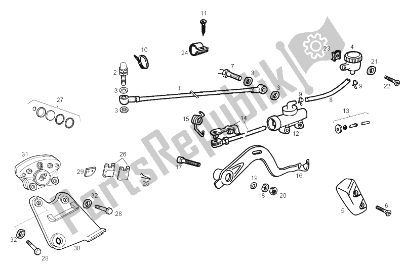 Todas las partes para Freno Trasero de Derbi Senda 50 SM DRD 2A Edicion 2003