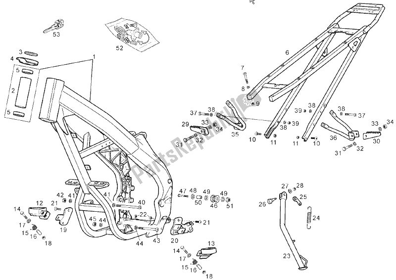 Toutes les pièces pour le Cadre du Derbi Senda 50 R DRD PRO E2 2 VER 2005