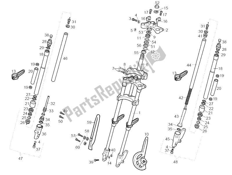 Todas las partes para Tenedor Frontal de Derbi Senda 50 SM Racer 2002