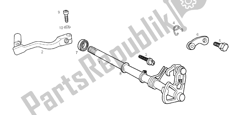All parts for the Selector of the Derbi Senda 50 R X Trem E2 3 Edicion 2007