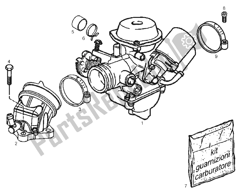 Todas as partes de Carburador do Derbi GP1 125 E2 3 VER 2006