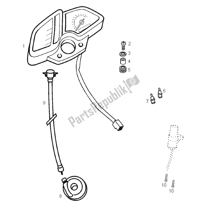 Toutes les pièces pour le Instruments du Derbi Senda 50 R X Race E2 4 Edicion 2006