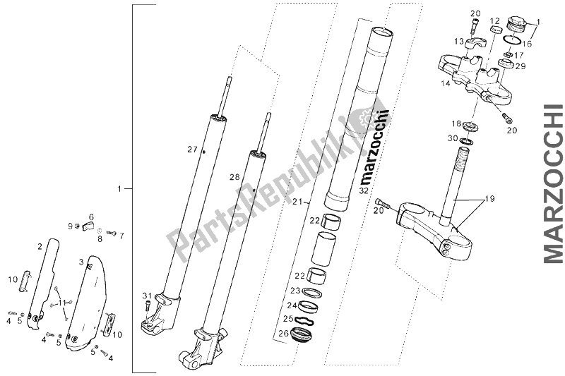 Todas las partes para Tenedor Frontal de Derbi Senda 50 SM DRD PRO E2 2005