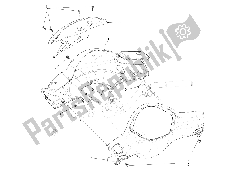 Toutes les pièces pour le Couvertures De Guidon du Derbi Sonar 125 4T 2009