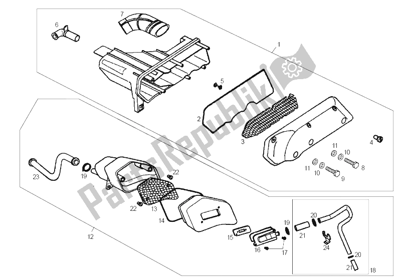 All parts for the Air Filter of the Derbi GP1 2A Edicion 50 2002