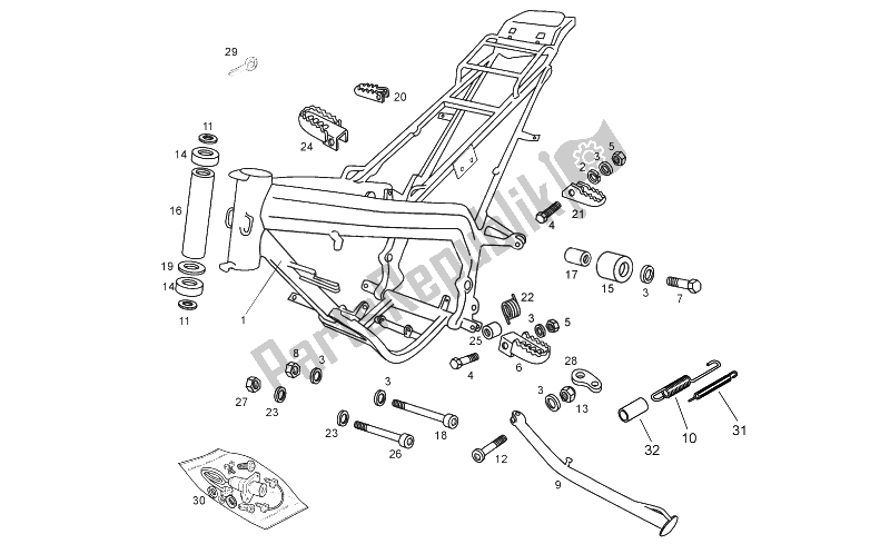 All parts for the Frame of the Derbi Senda SM DRD X Treme 50 2T E2 Limited Edition 2014