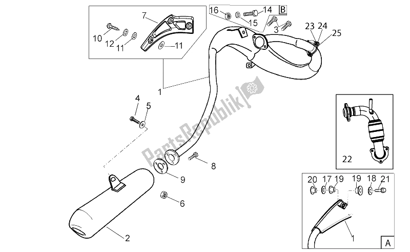 Toutes les pièces pour le Tuyau D'échappement du Derbi Senda 50 SM DRD X Treme 2T E2 2010