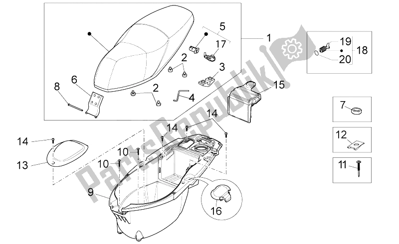 Tutte le parti per il Corpo Centrale Iii del Derbi Variant Sport 50 2T 2012