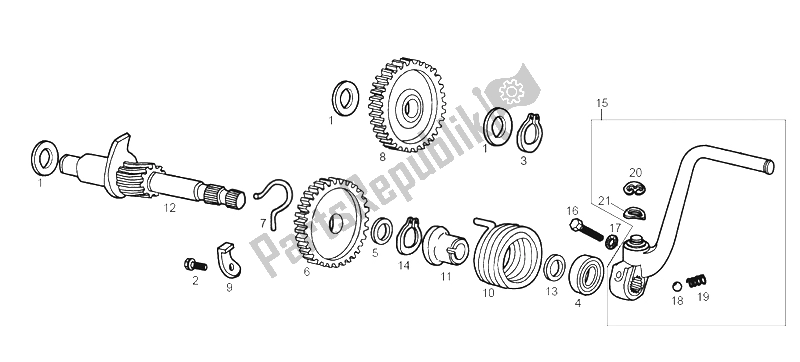 Todas las partes para Montaje De Arranque de Derbi Senda 50 SM DRD PRO E2 2 VER 2005