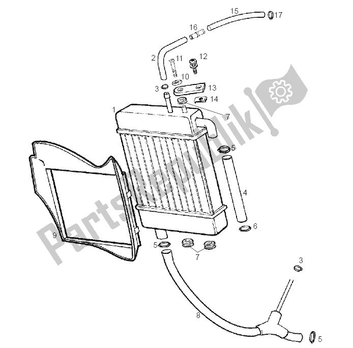 Todas as partes de Sistema De Refrigeração do Derbi GP1 50 CC E2 2003