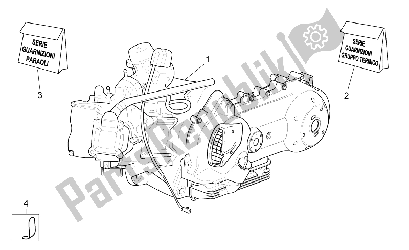All parts for the Engine of the Derbi Rambla 300 E3 2010