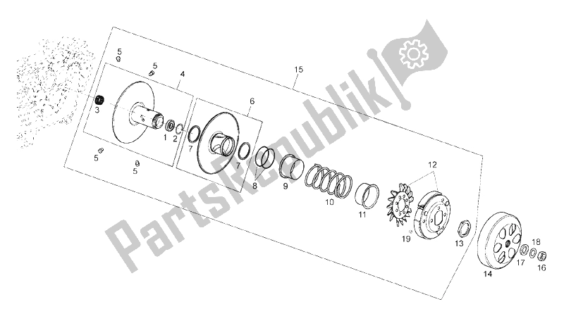 All parts for the Clutch of the Derbi Rambla 125 CC 250 E3 2007