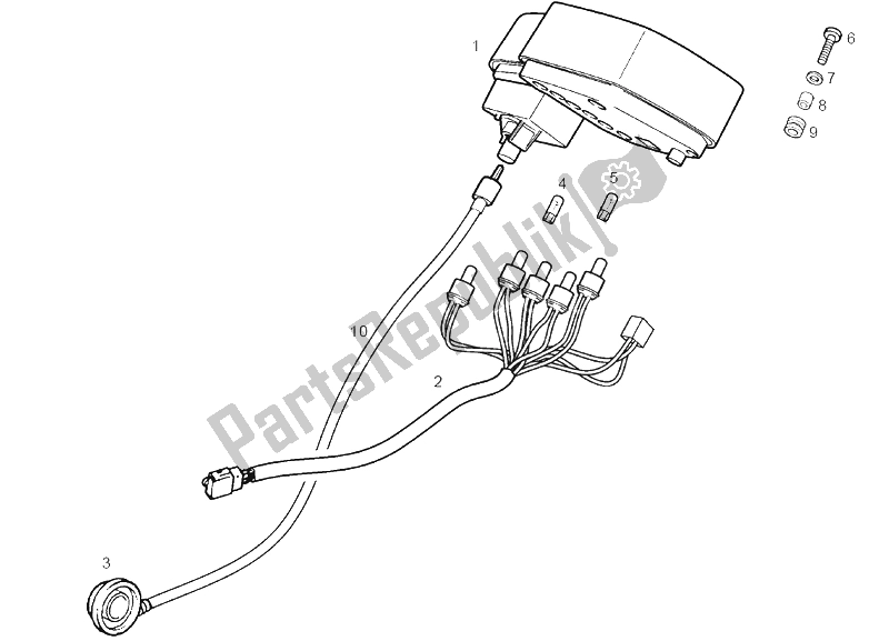 Alle onderdelen voor de Instrumenten van de Derbi Senda 125 SM 4T 2004