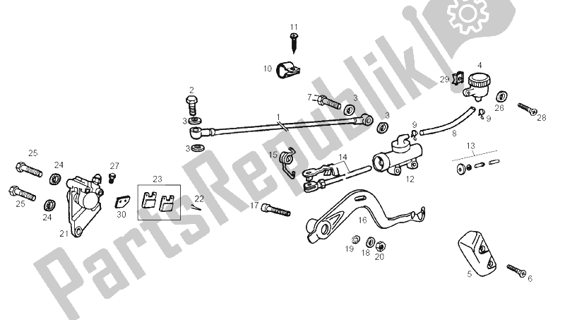 Toutes les pièces pour le Frein Arriere du Derbi Senda 50 SM X Trem E2 2004