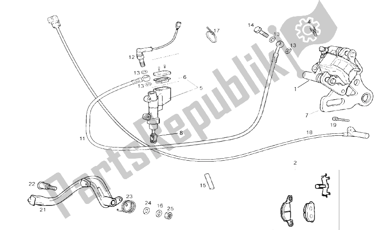 Wszystkie części do Tylny Uk? Ad Hamulcowy Derbi Senda 50 R DRD Racing 2T 2010