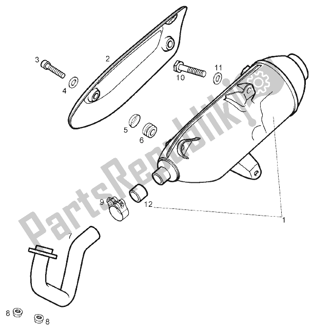 Toutes les pièces pour le Tuyau D'échappement du Derbi GP1 125 E2 3 VER 2006