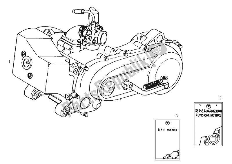 All parts for the Engine of the Derbi Atlantis TWO Chic E2 3A ED 50 2005