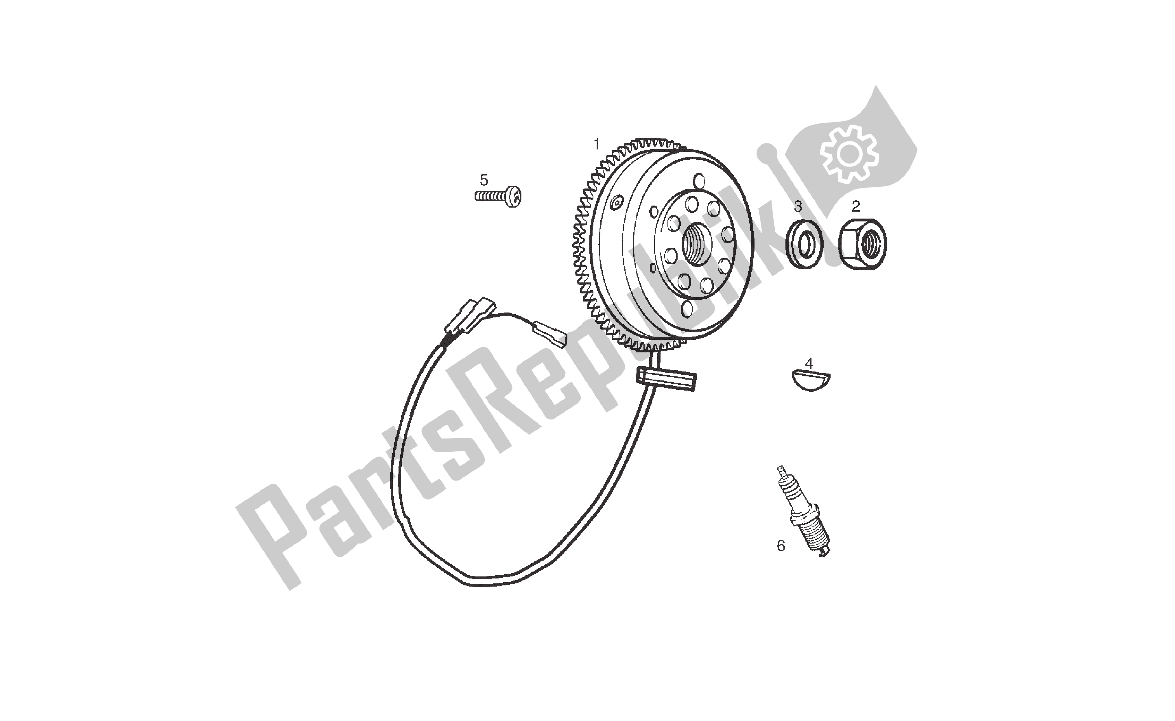 Toutes les pièces pour le Ensemble Magnéto du Derbi Senda DRD SM 50 2005 - 2007