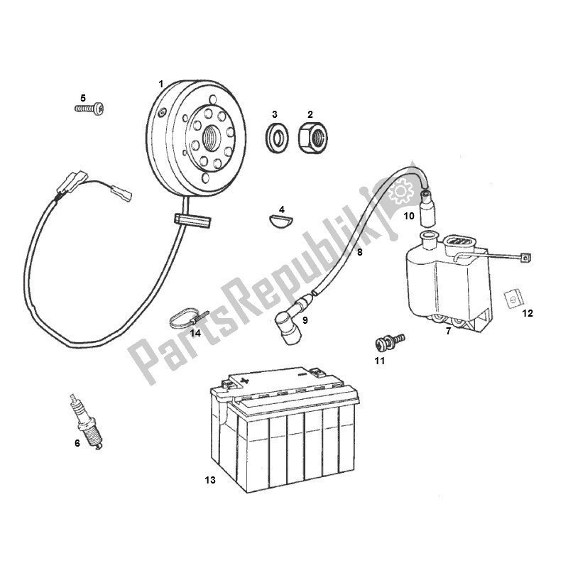 Toutes les pièces pour le Electrische Delen du Derbi Senda R X Treme 2007 E2 3 ED N. M. 50 2007