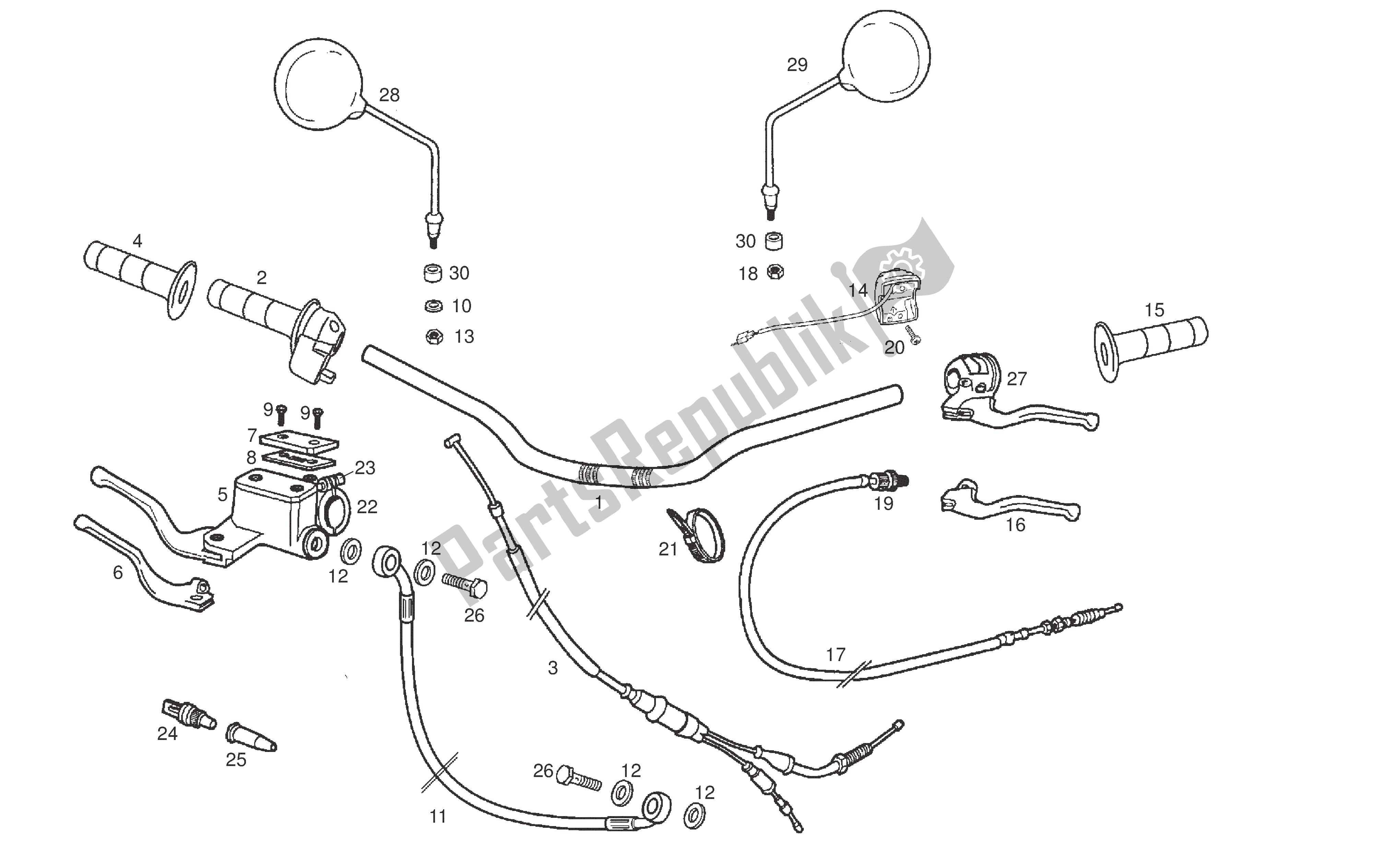 Toutes les pièces pour le Guidon Et Commandes du Derbi Senda DRD SM 50 2006