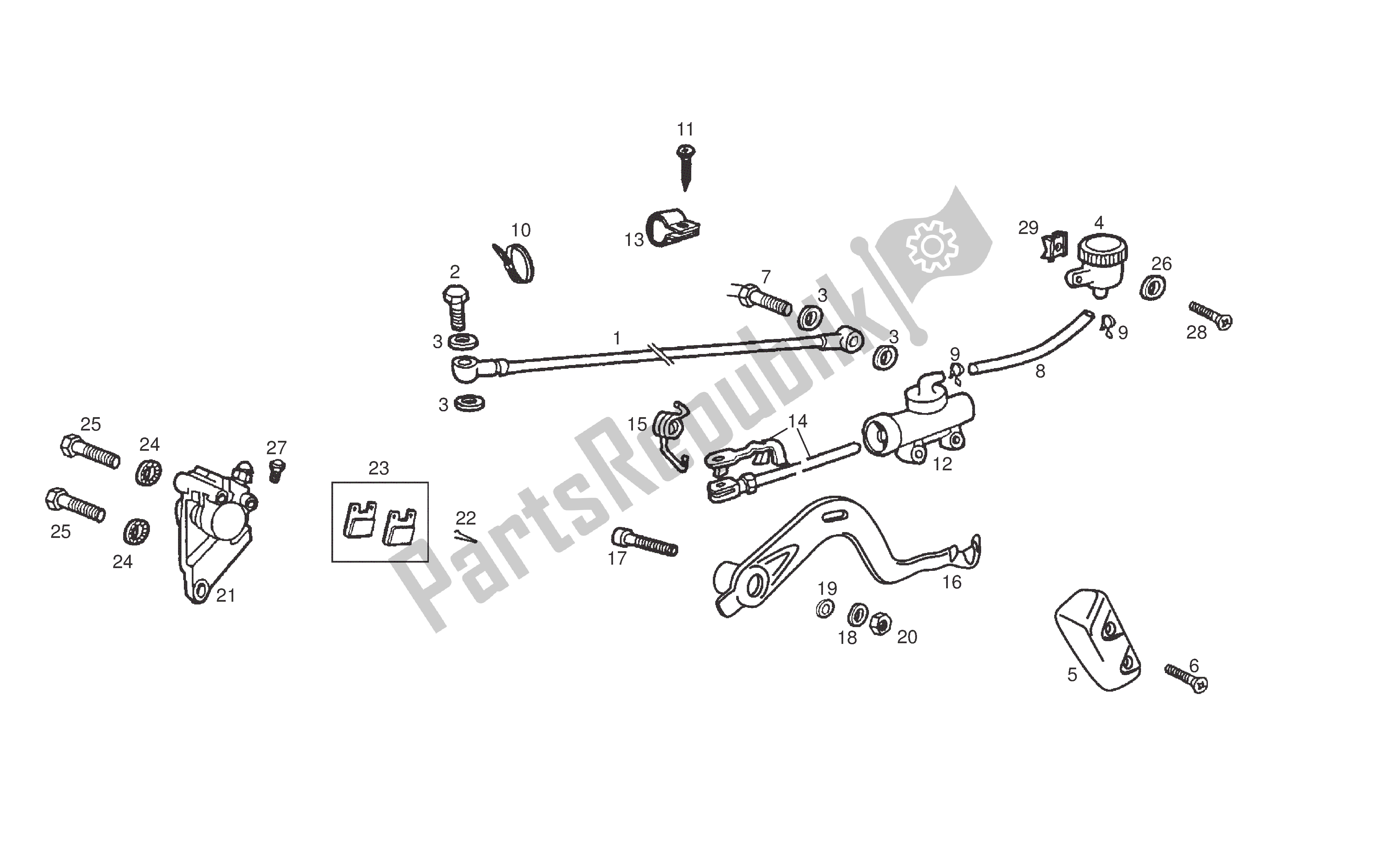 Todas las partes para Freno Trasero de Derbi Senda DRD SM 50 2006