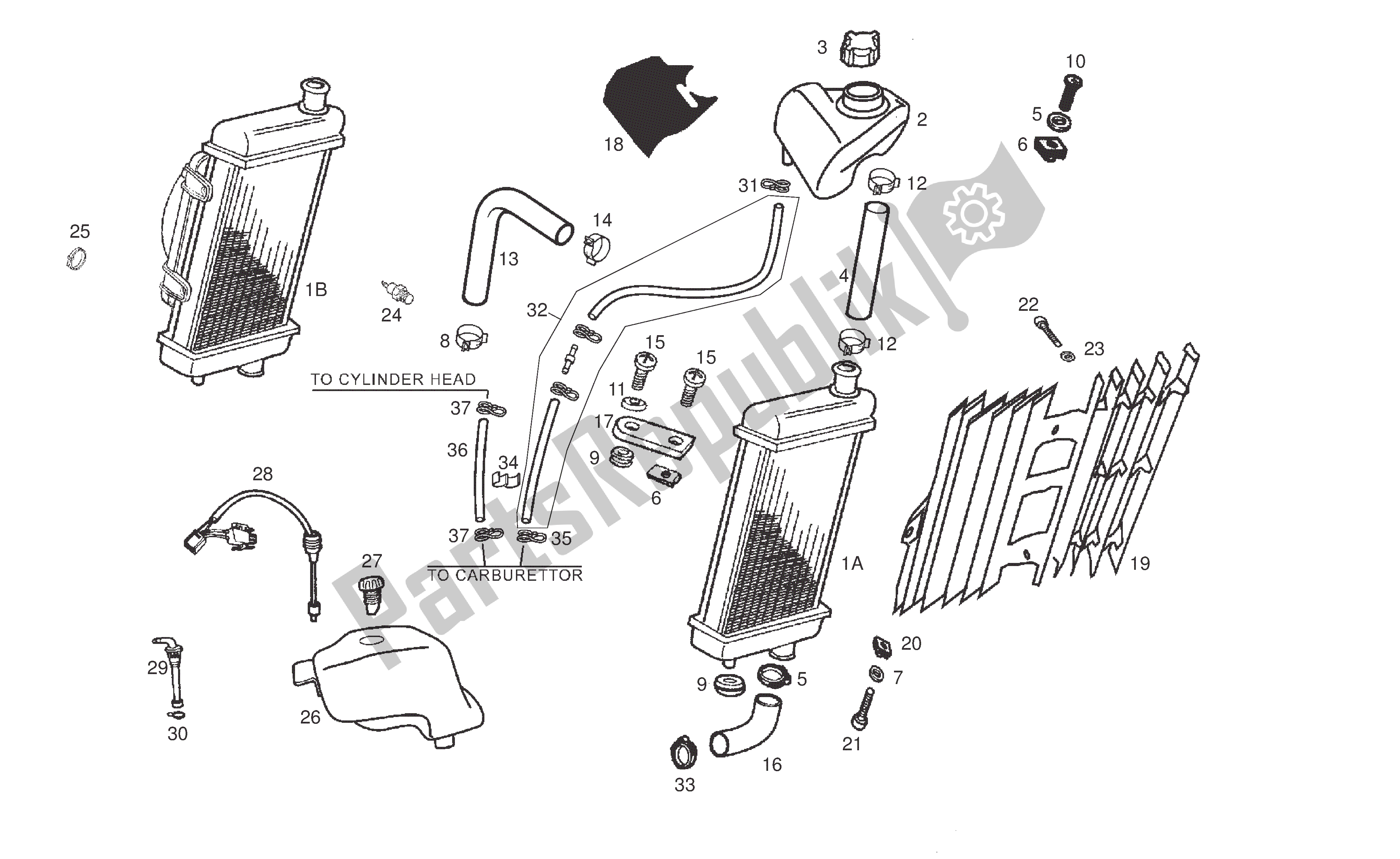 All parts for the Refrigeration System of the Derbi Senda DRD SM 50 2006