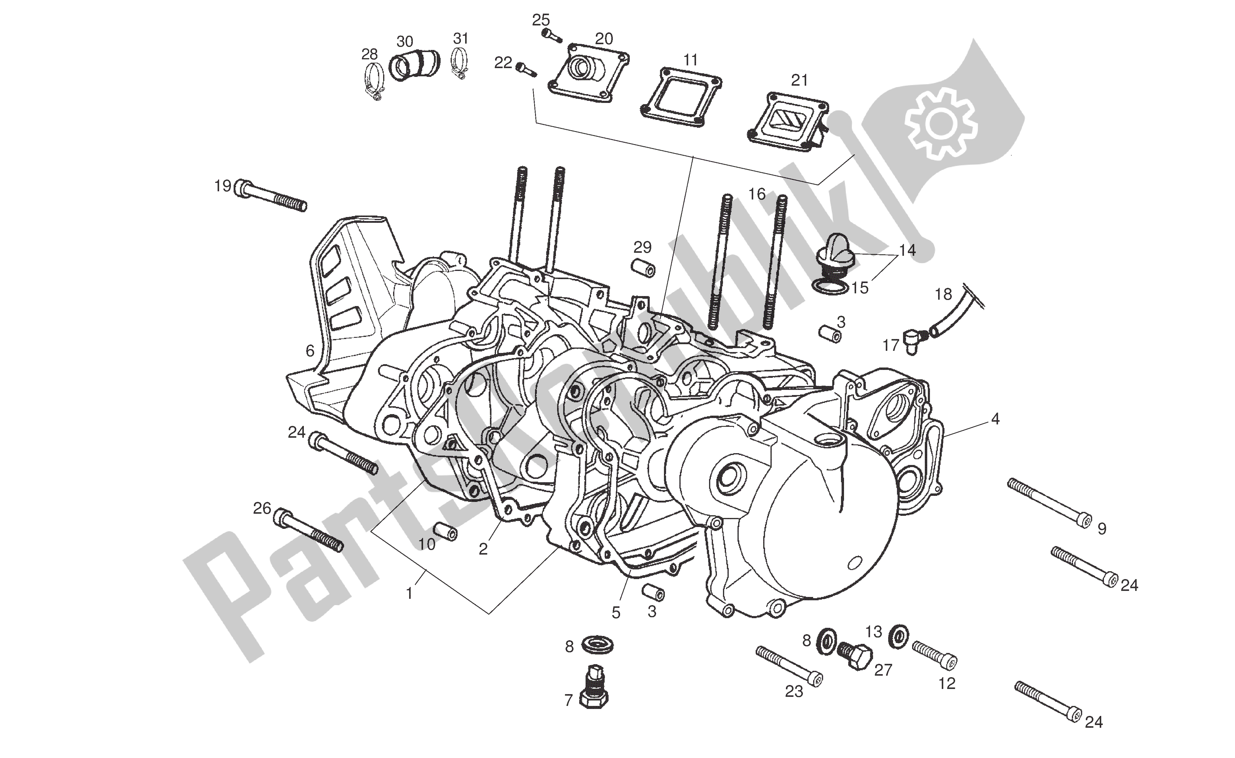 Toutes les pièces pour le Carter du Derbi Senda DRD SM 50 2006