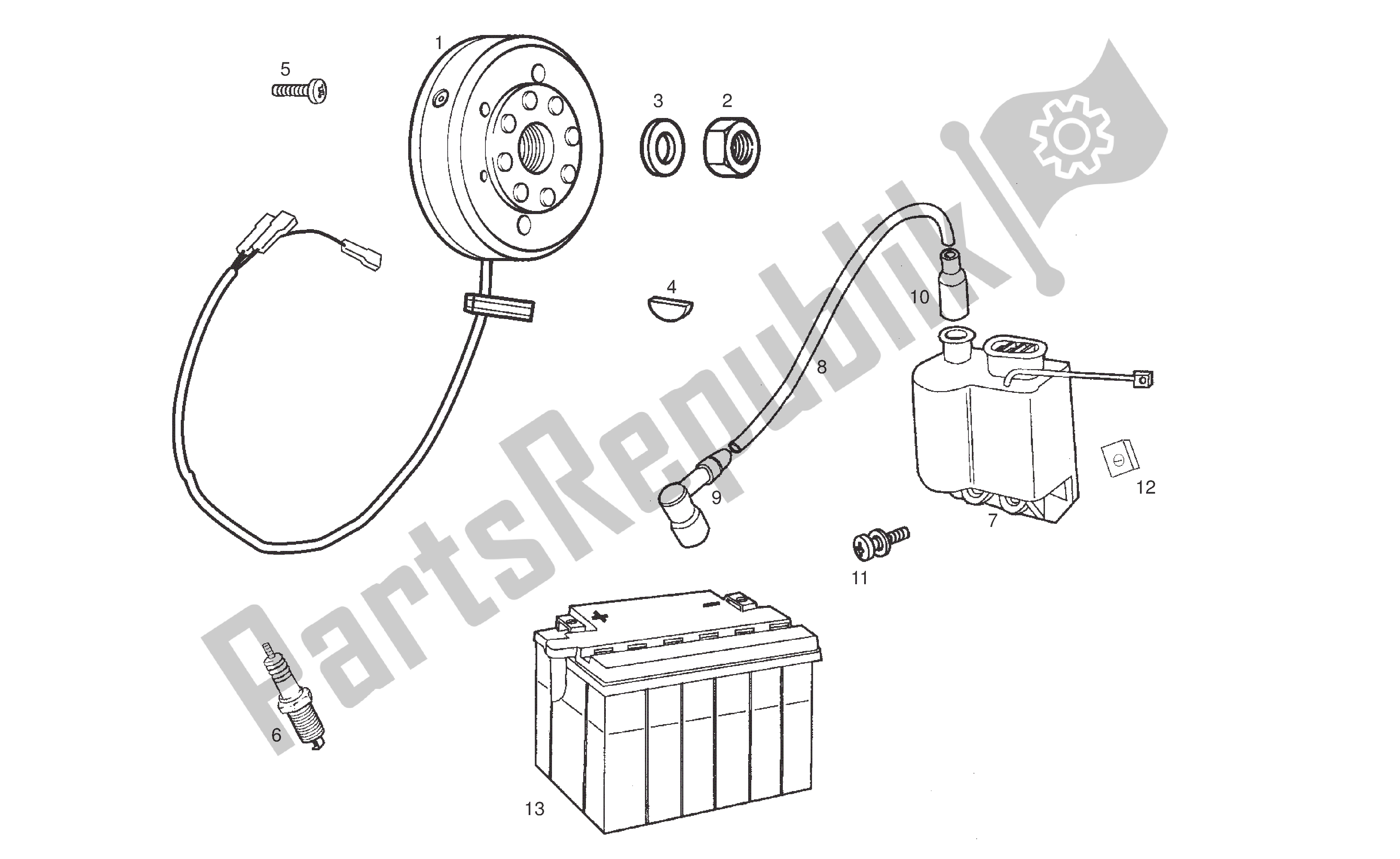 Toutes les pièces pour le Ensemble Magnéto du Derbi Senda DRD SM 50 2006