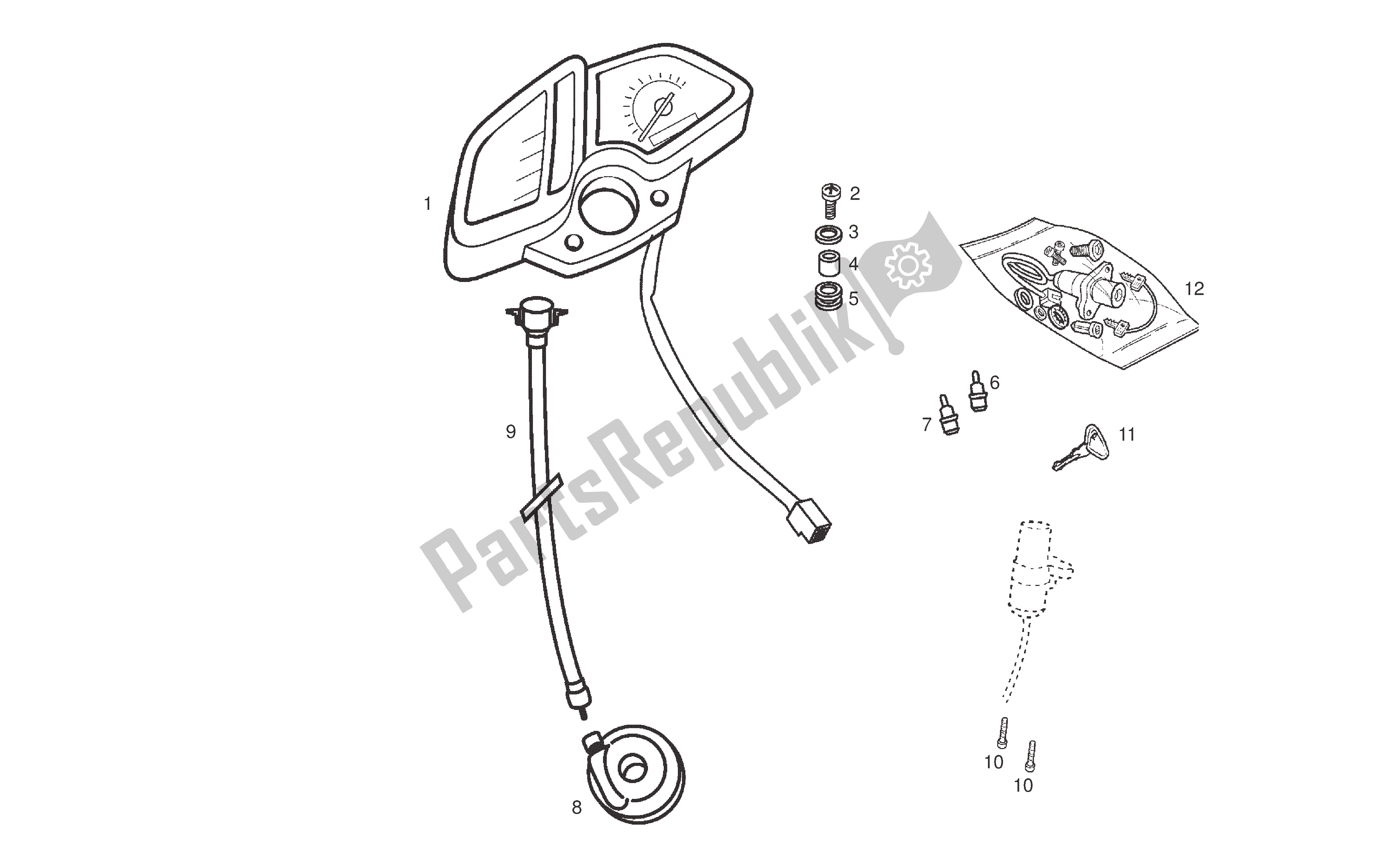 All parts for the Speedometer And Components of the Derbi Senda DRD SM 50 2007