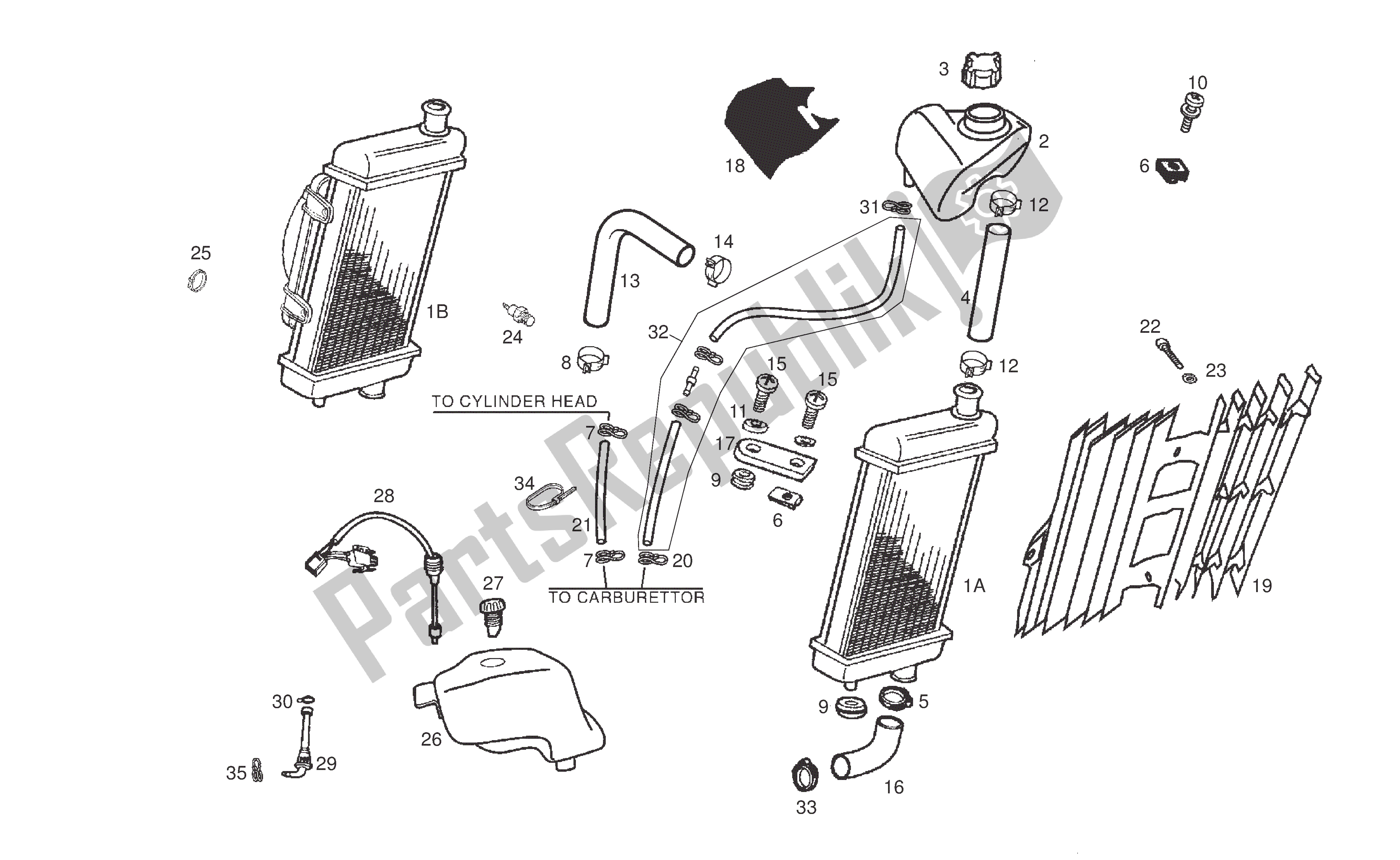 All parts for the Refrigeration System of the Derbi Senda DRD SM 50 2007