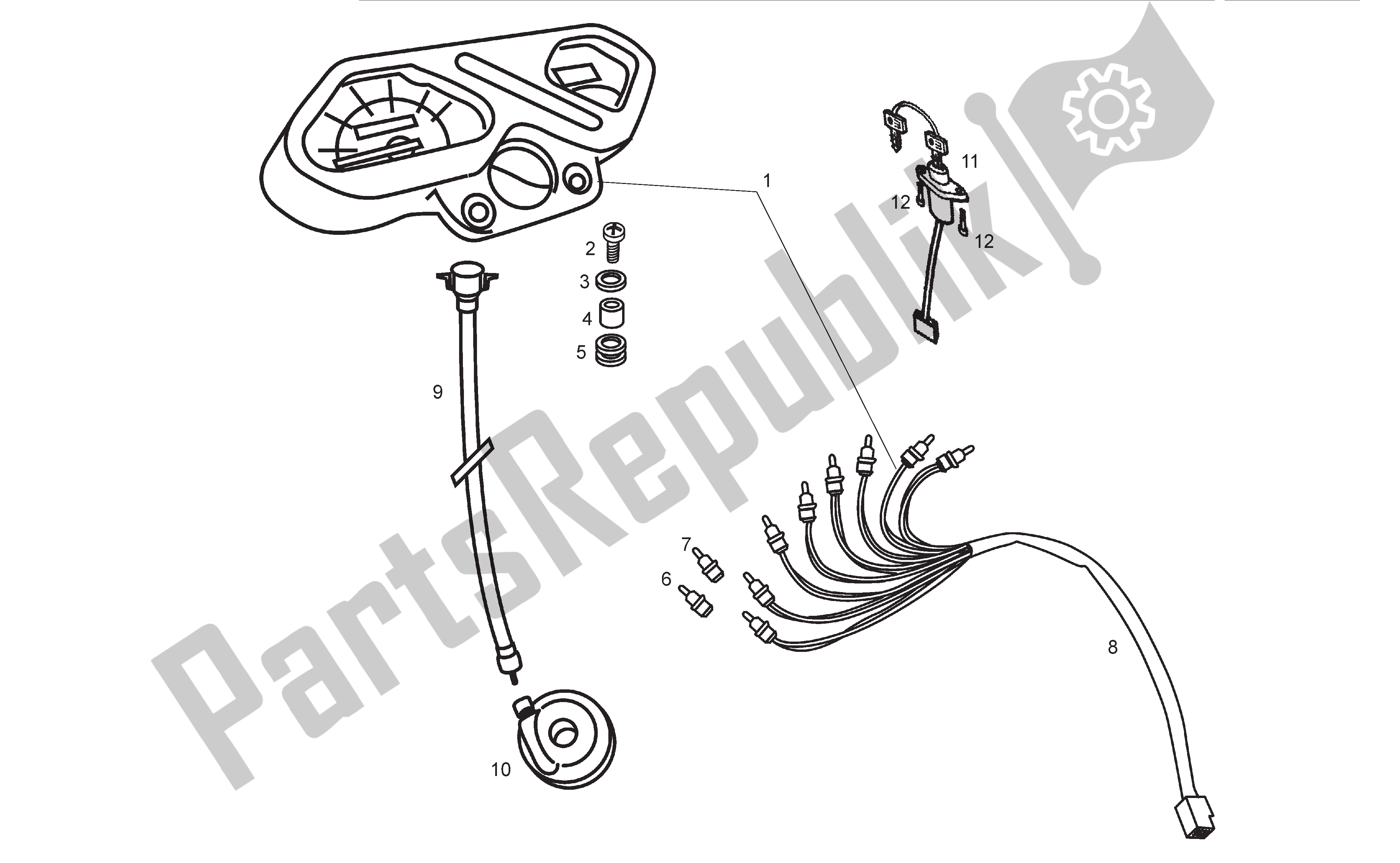 Toutes les pièces pour le Compteur De Vitesse Et Composants du Derbi Senda SM 50 2003