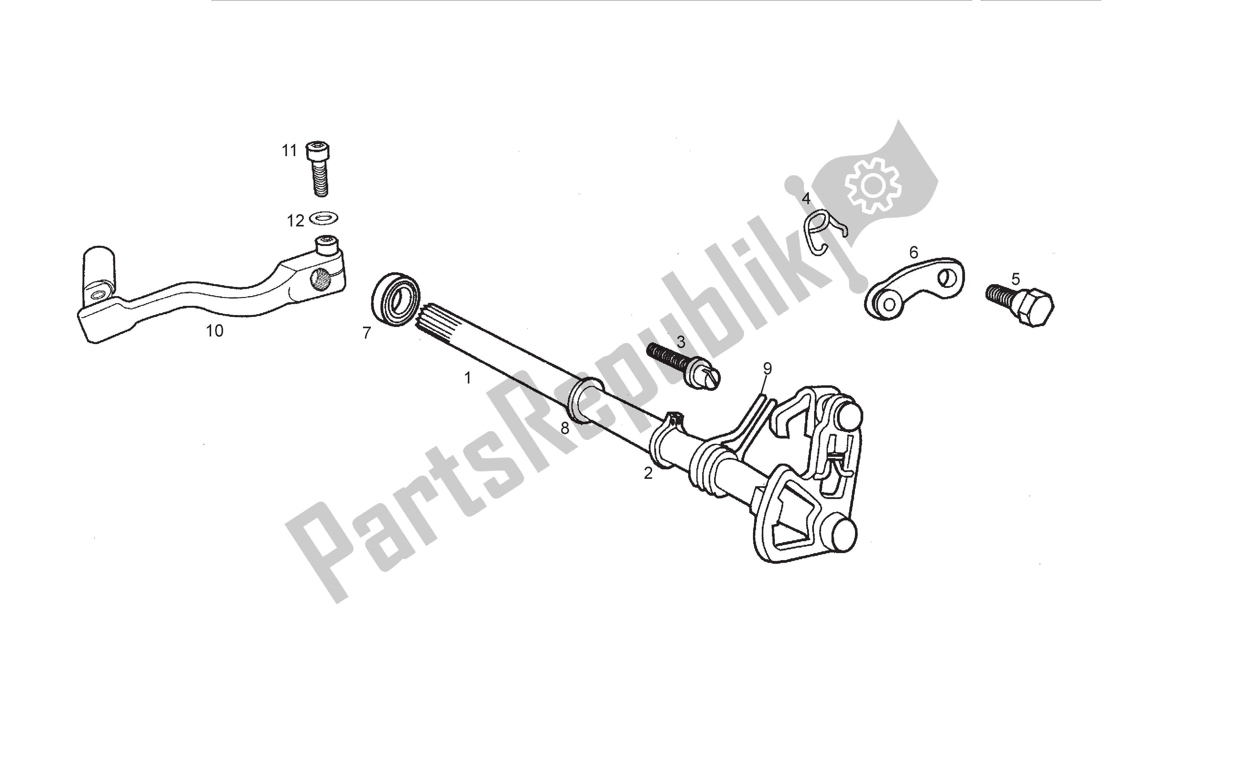 Toutes les pièces pour le Arbre Sélecteur du Derbi Senda SM 50 2003