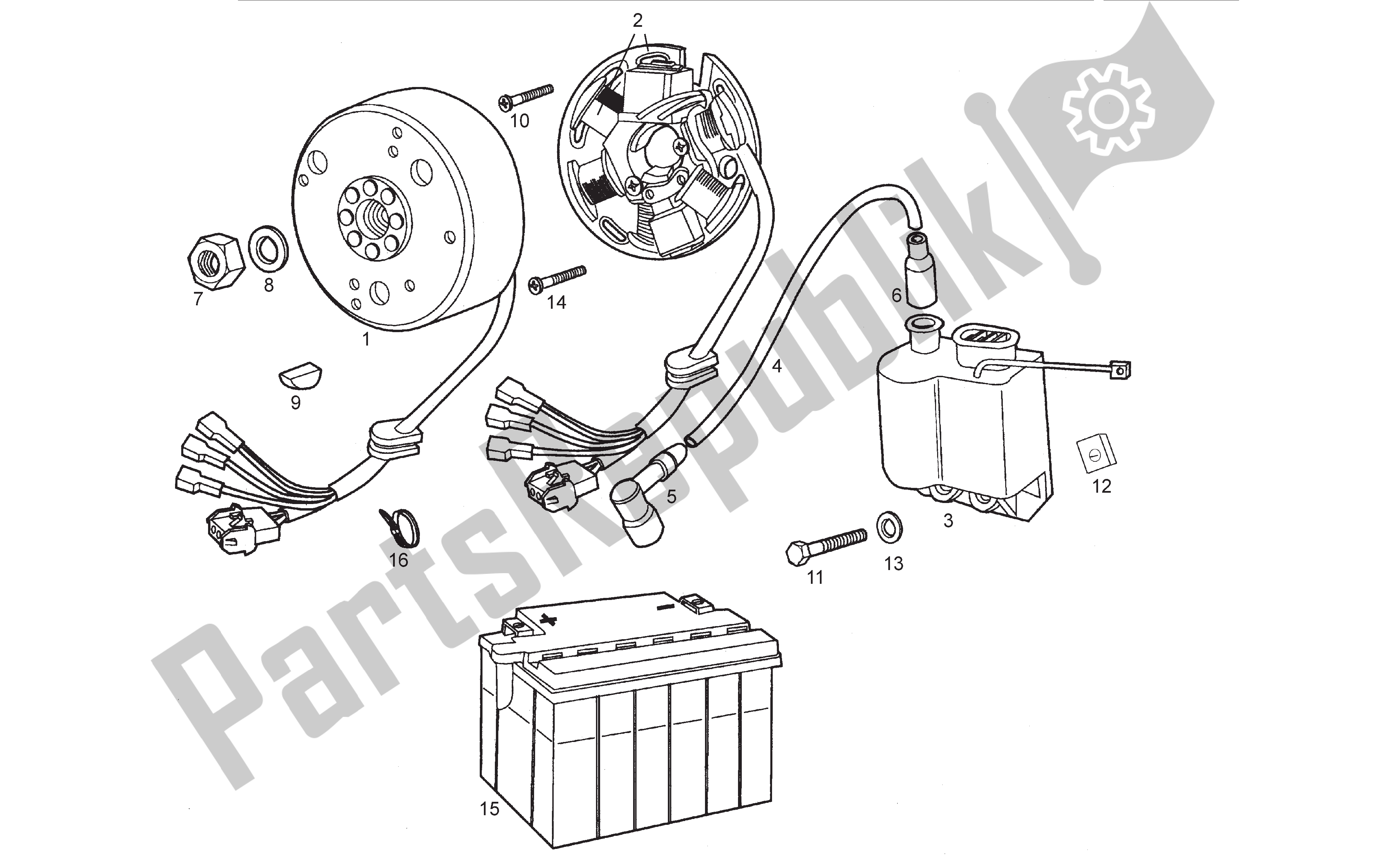 Todas las partes para Volante Magnetico de Derbi Senda SM 50 2003