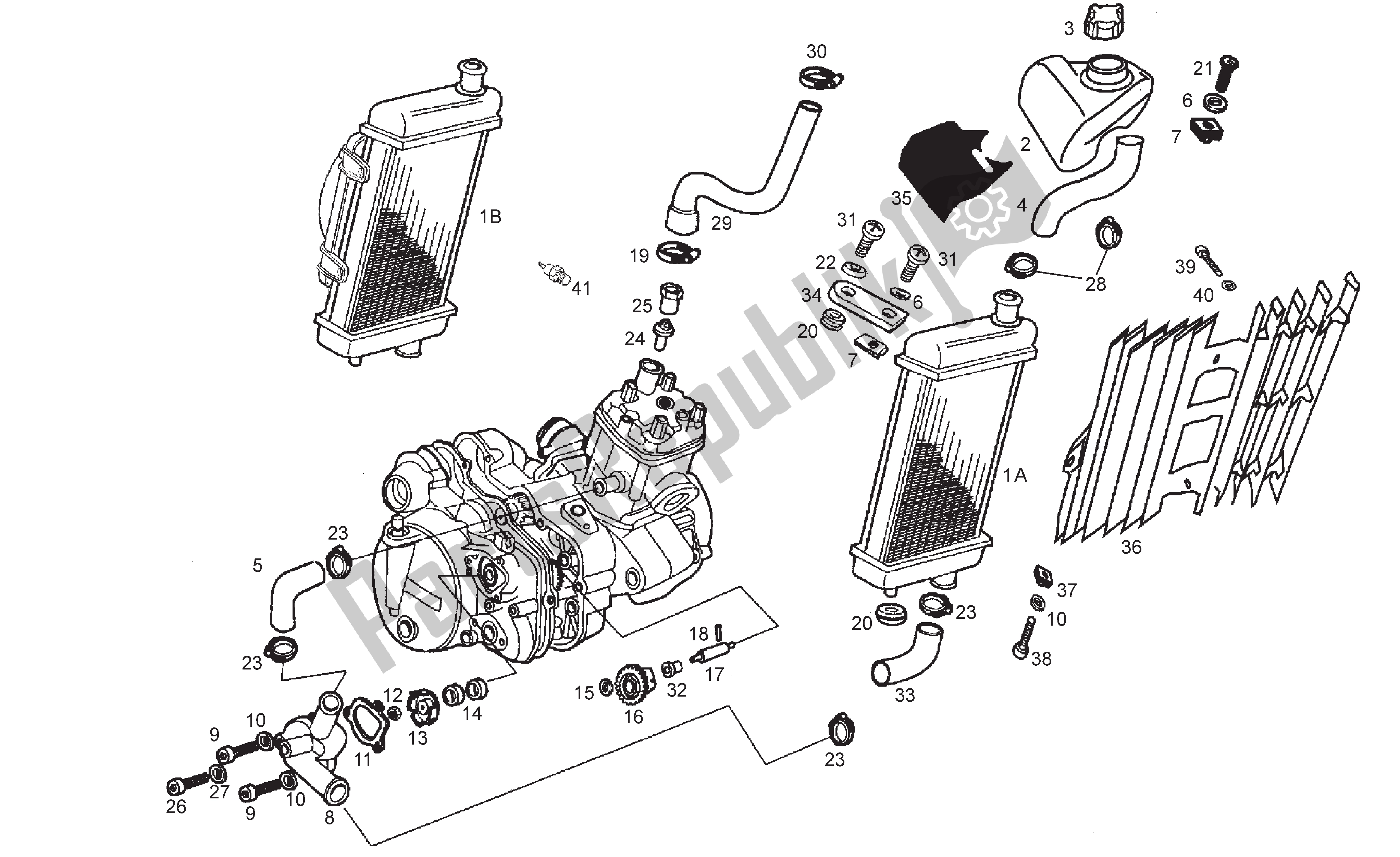 All parts for the Refrigeration System of the Derbi Senda SM 50 2004