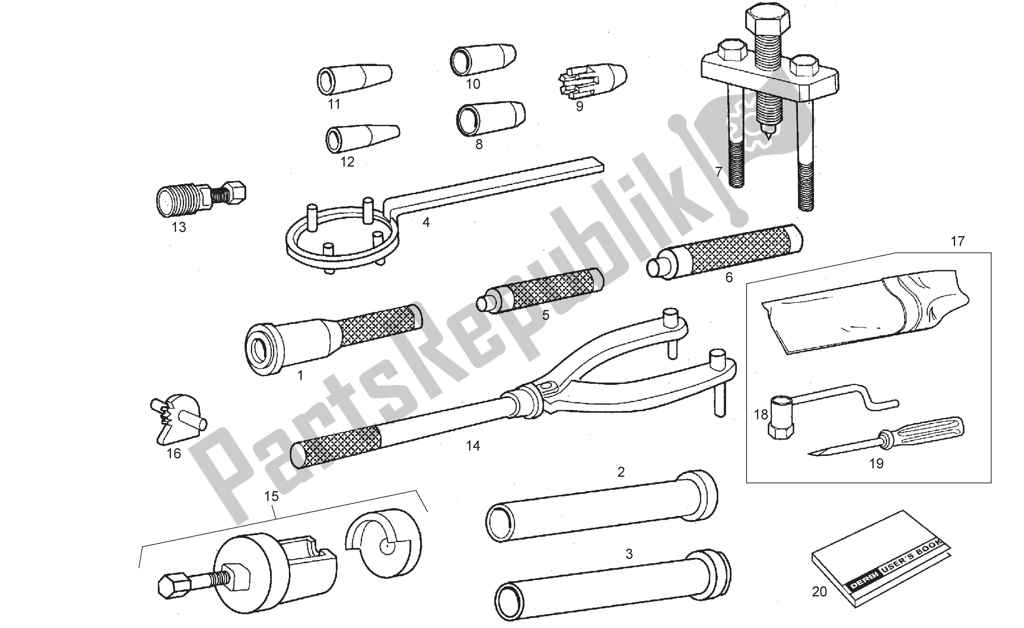 All parts for the Agents Accessories of the Derbi Senda R 50 2005