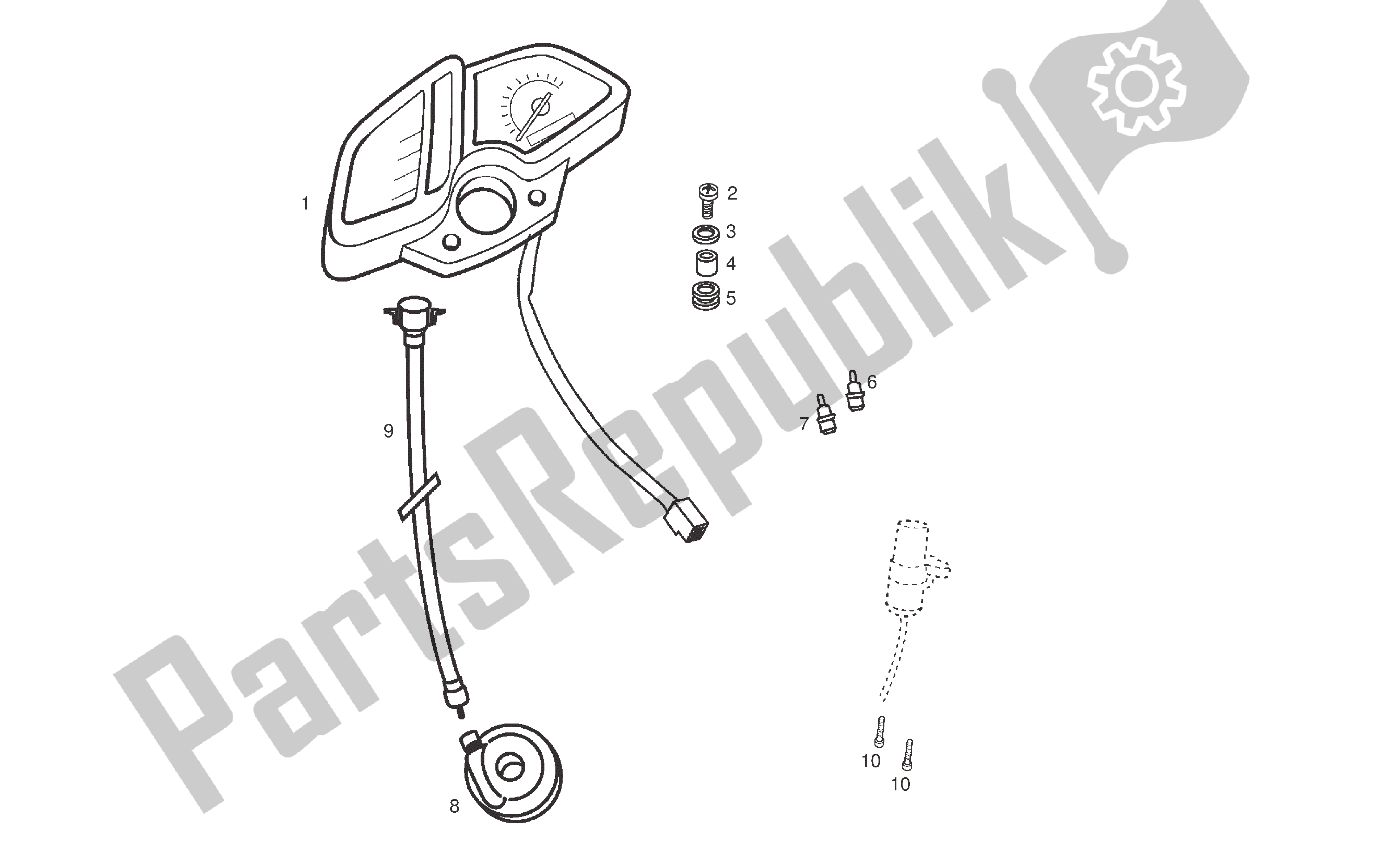 Toutes les pièces pour le Compteur De Vitesse Et Composants du Derbi Senda R 50 2006