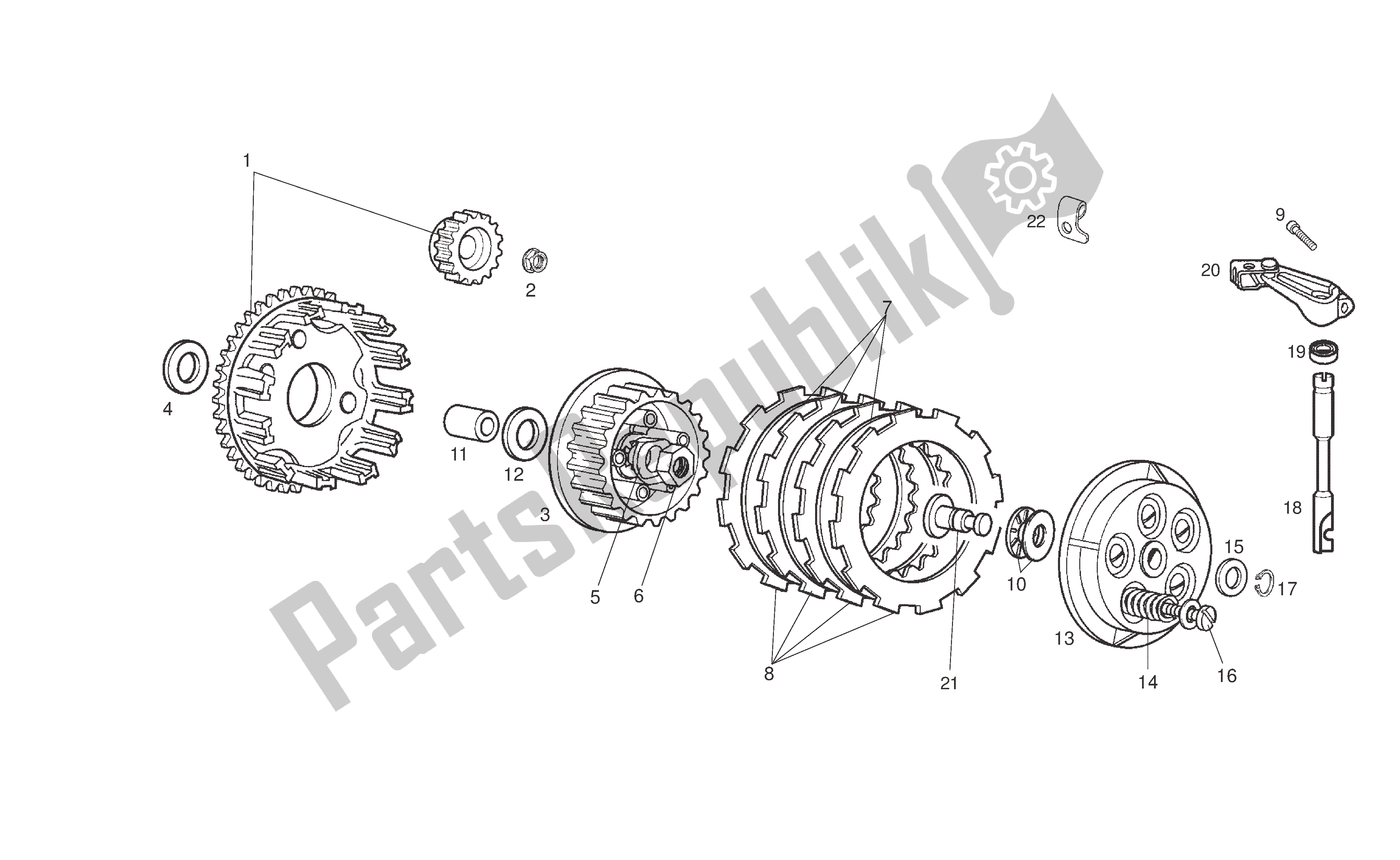 Toutes les pièces pour le Embrayage du Derbi Senda R 50 2006