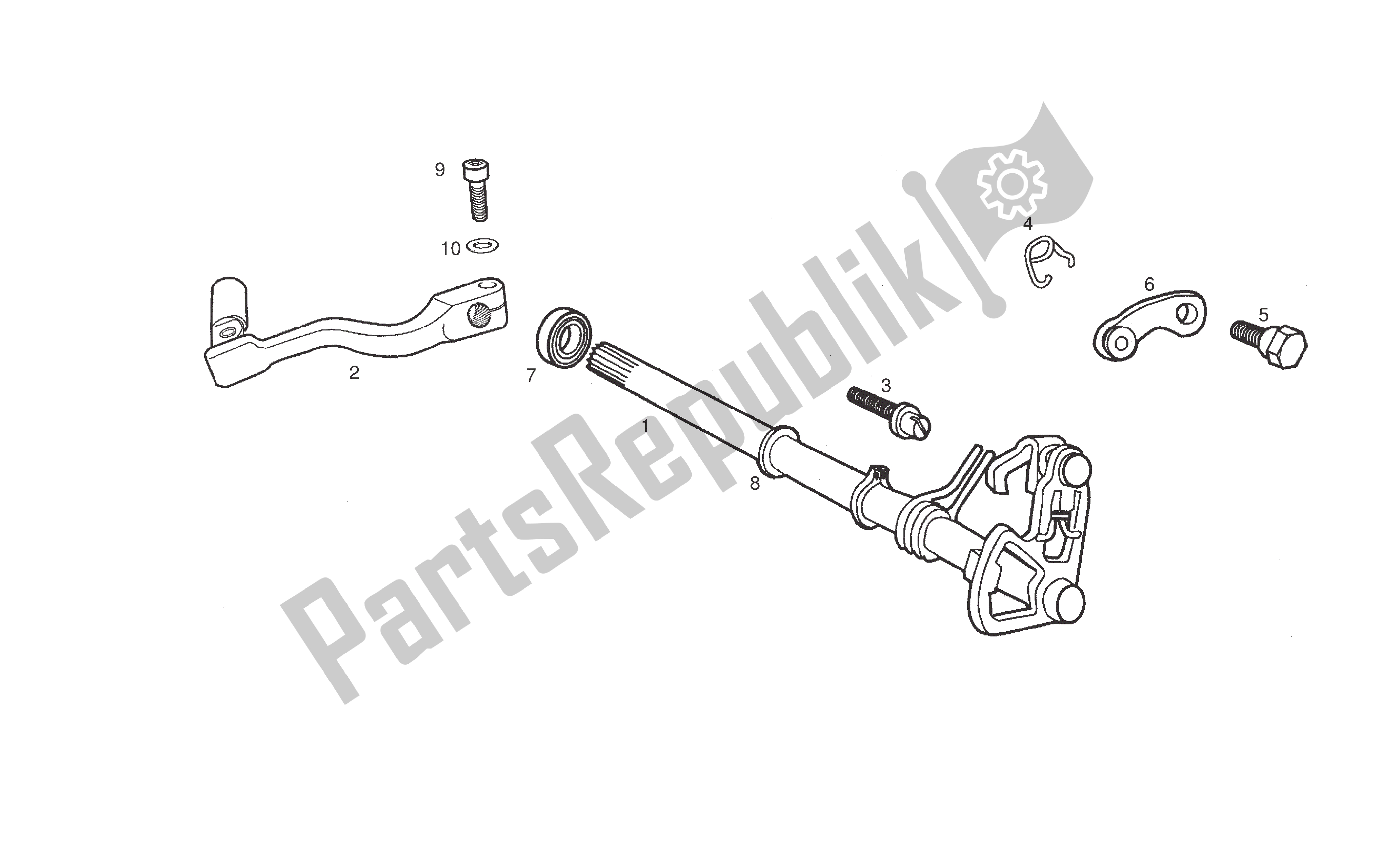 Toutes les pièces pour le Arbre Sélecteur du Derbi Senda R 50 2007