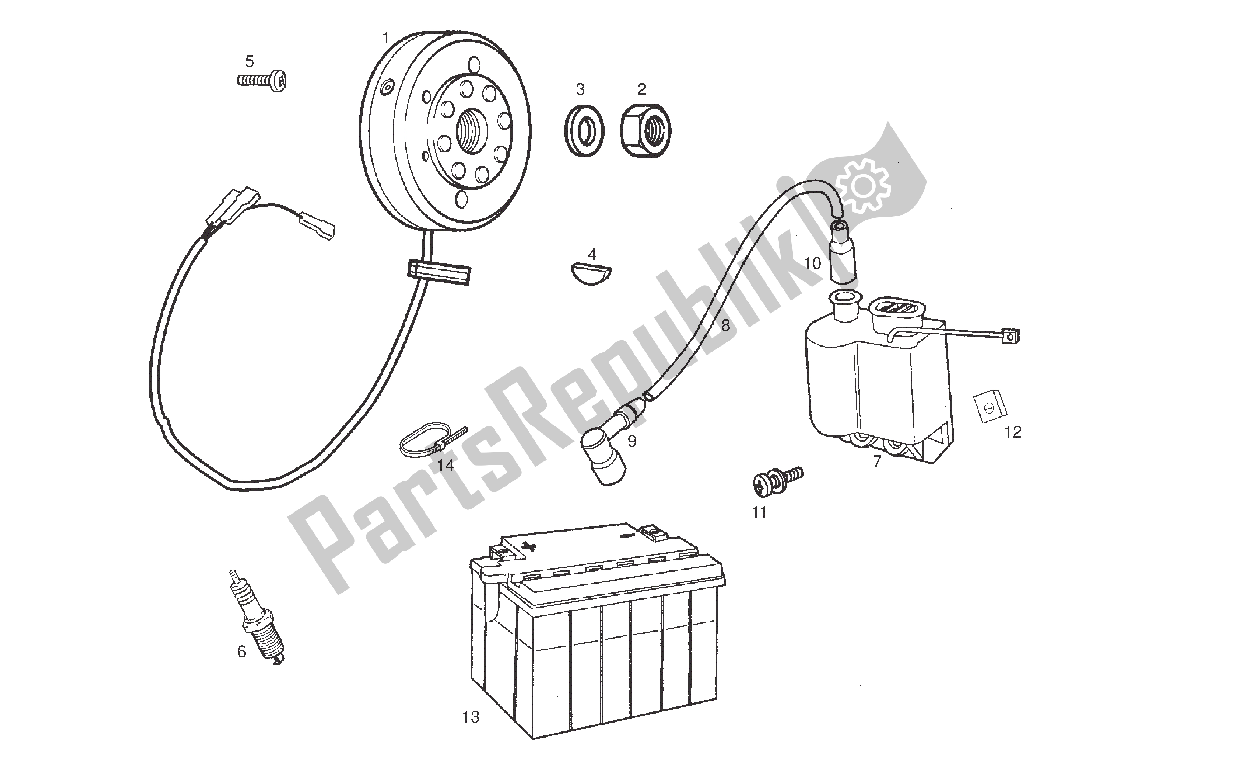 Toutes les pièces pour le Ensemble Magnéto du Derbi Senda R 50 2007