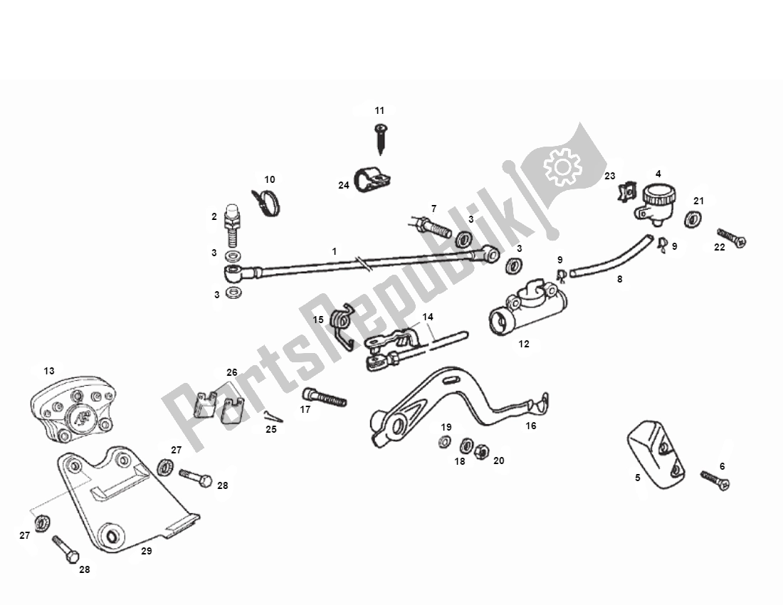 Toutes les pièces pour le Frein Arriere du Derbi Senda SM DRD 2006 N. M. 50 2006