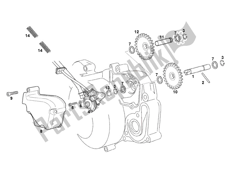 All parts for the Oil Pump of the Derbi Senda SM DRD 2006 N. M. 50 2006