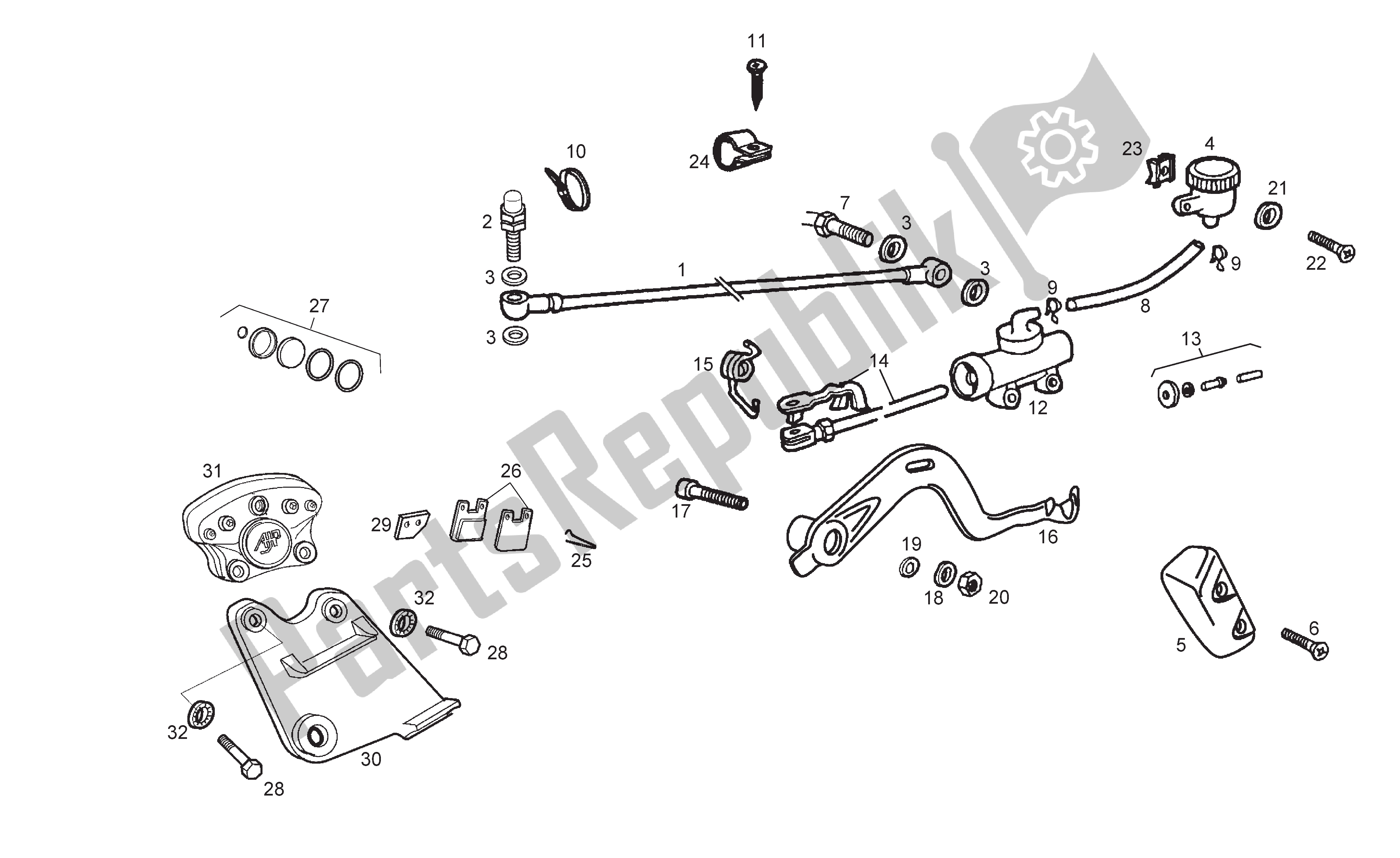 Todas las partes para Freno Trasero de Derbi Senda R 50 2003