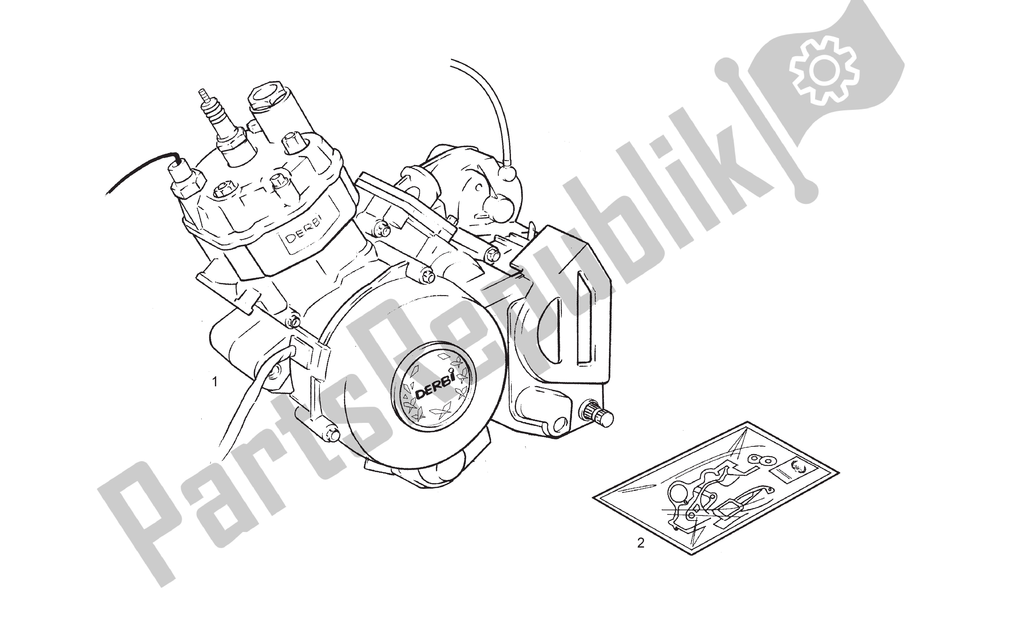 Toutes les pièces pour le Moteur du Derbi Senda R 50 2003