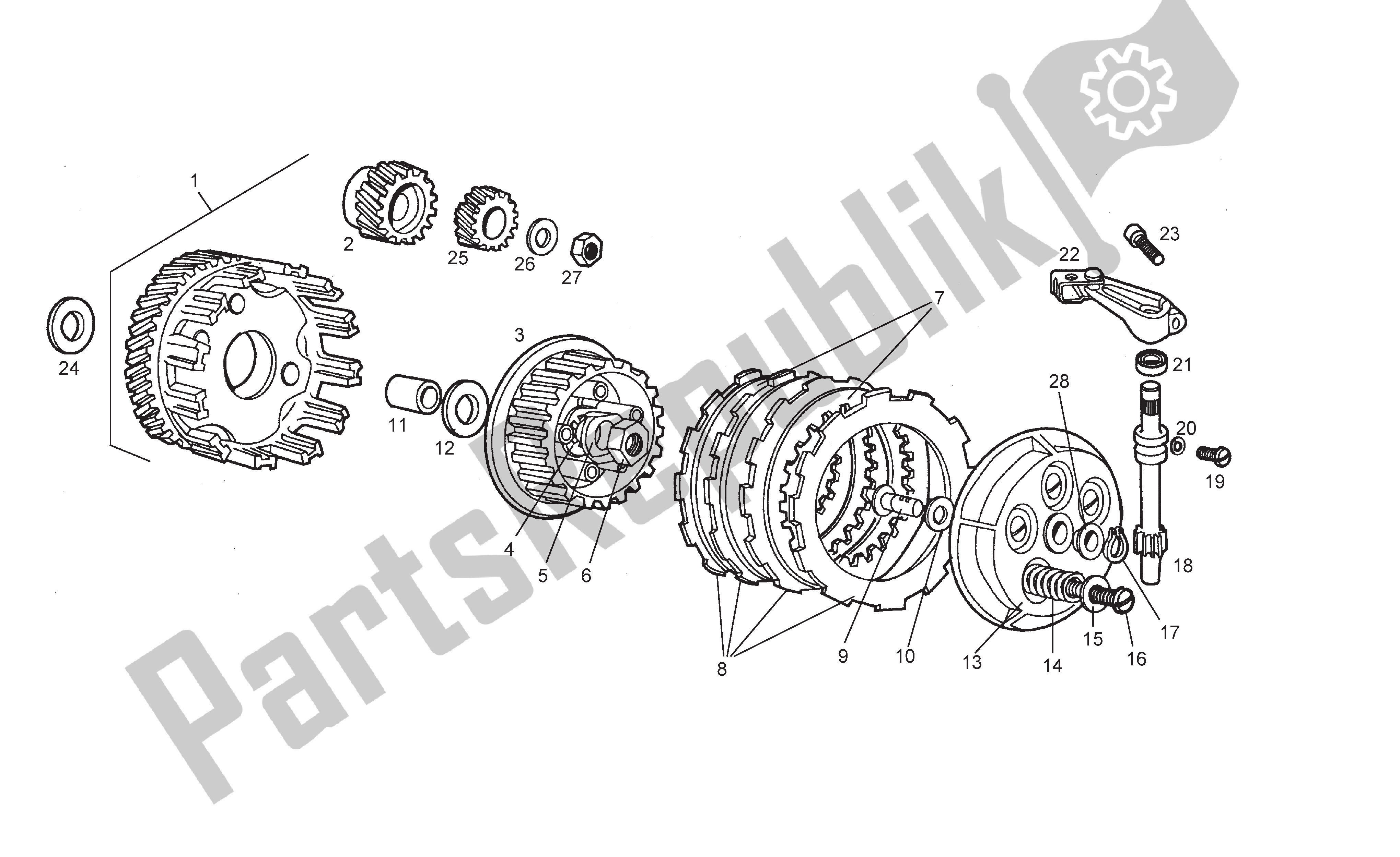 Todas las partes para Embrague de Derbi Senda R 50 2003