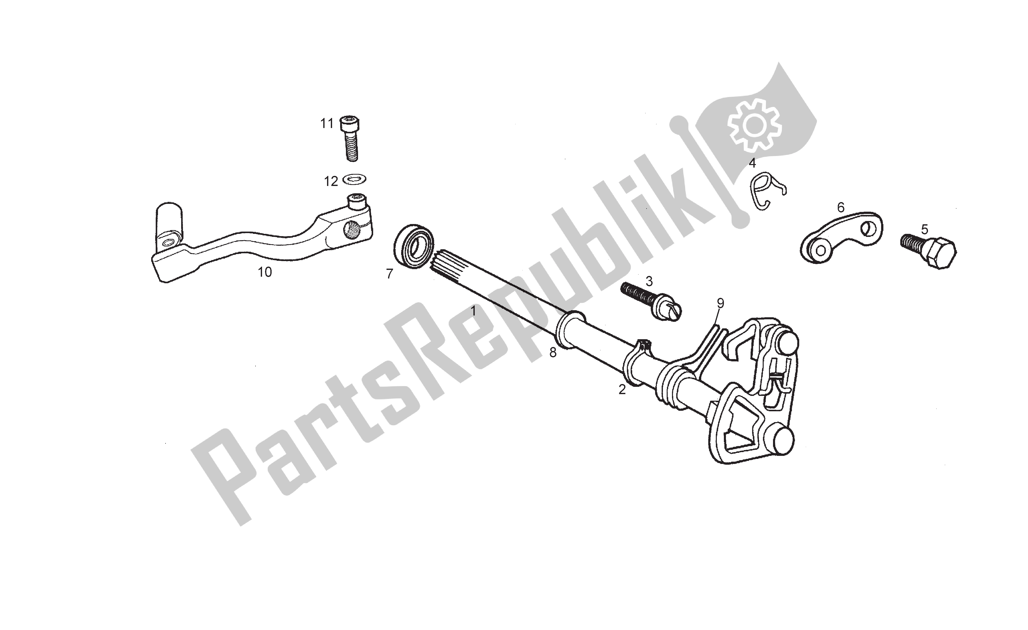 Todas las partes para Eje Selector de Derbi Senda R 50 2003